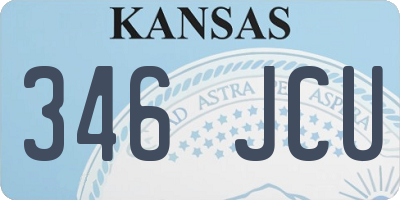KS license plate 346JCU