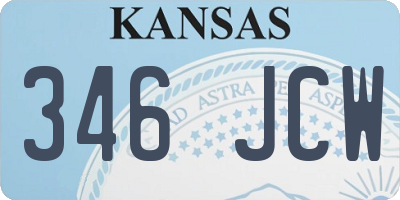KS license plate 346JCW