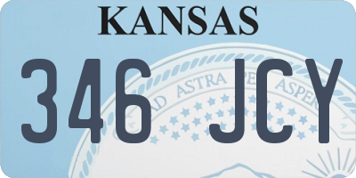 KS license plate 346JCY