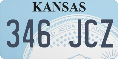 KS license plate 346JCZ
