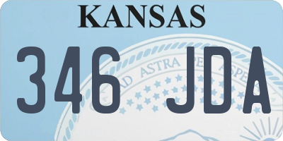 KS license plate 346JDA