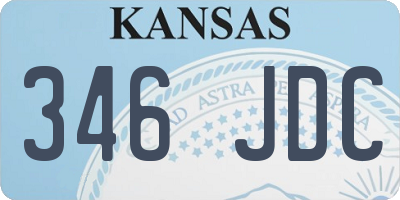 KS license plate 346JDC