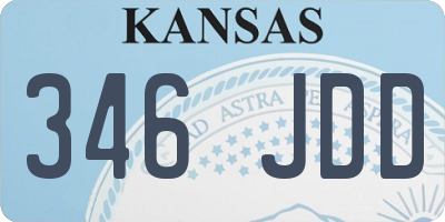 KS license plate 346JDD