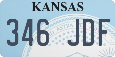 KS license plate 346JDF