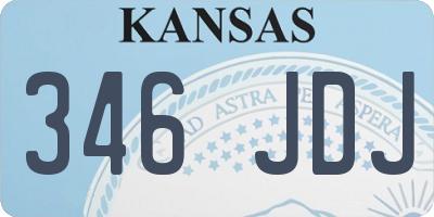 KS license plate 346JDJ