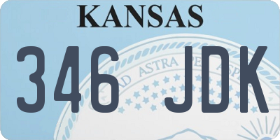 KS license plate 346JDK