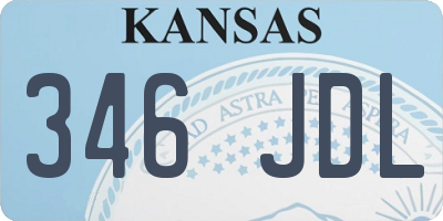 KS license plate 346JDL