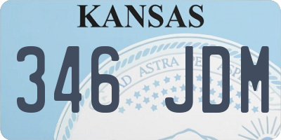 KS license plate 346JDM