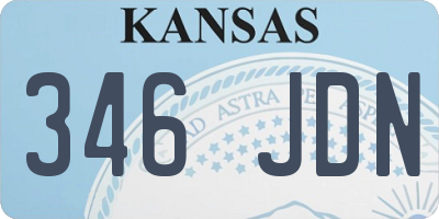 KS license plate 346JDN