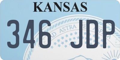 KS license plate 346JDP