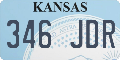 KS license plate 346JDR