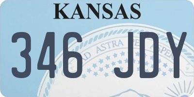 KS license plate 346JDY