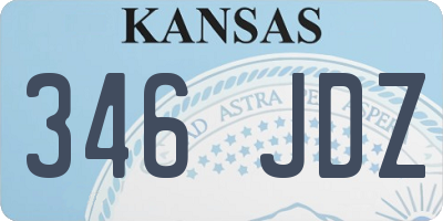 KS license plate 346JDZ