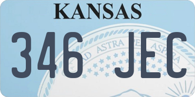 KS license plate 346JEC