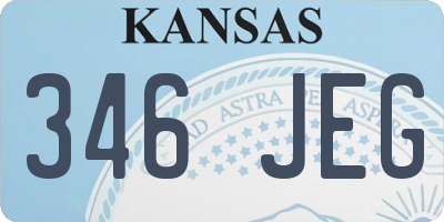 KS license plate 346JEG