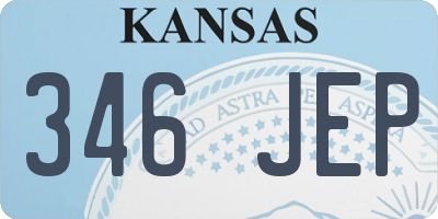 KS license plate 346JEP