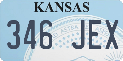 KS license plate 346JEX