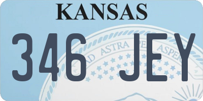 KS license plate 346JEY