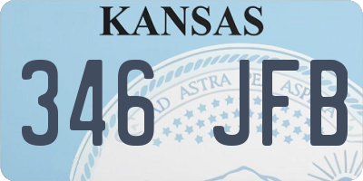 KS license plate 346JFB