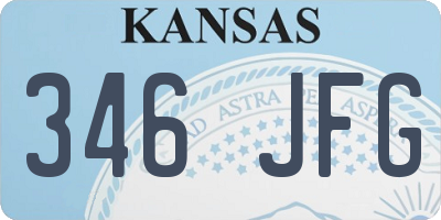 KS license plate 346JFG