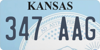 KS license plate 347AAG