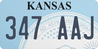 KS license plate 347AAJ