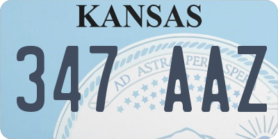 KS license plate 347AAZ