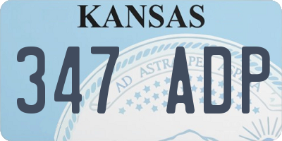 KS license plate 347ADP