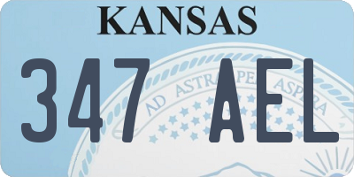 KS license plate 347AEL