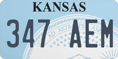 KS license plate 347AEM
