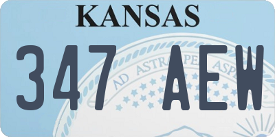KS license plate 347AEW