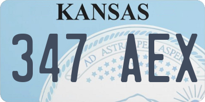 KS license plate 347AEX