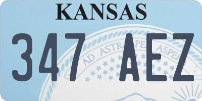 KS license plate 347AEZ