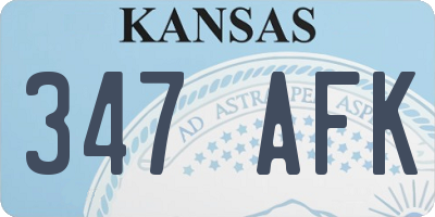 KS license plate 347AFK