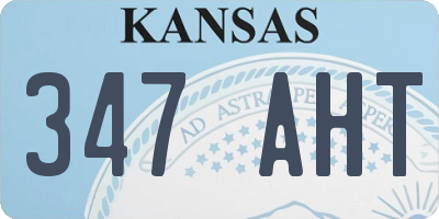 KS license plate 347AHT