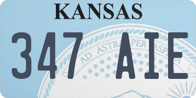 KS license plate 347AIE