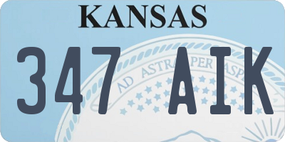 KS license plate 347AIK