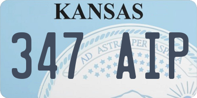 KS license plate 347AIP