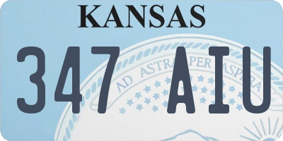 KS license plate 347AIU
