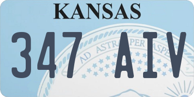 KS license plate 347AIV