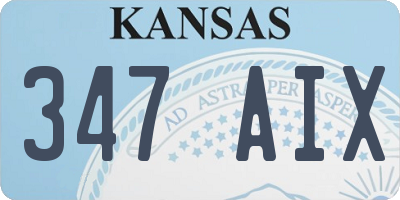 KS license plate 347AIX