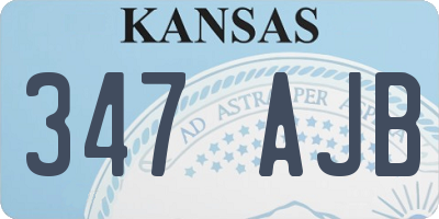 KS license plate 347AJB