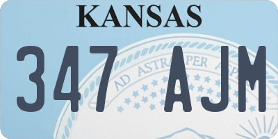 KS license plate 347AJM