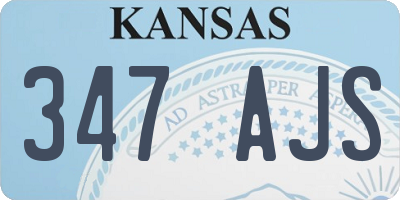 KS license plate 347AJS