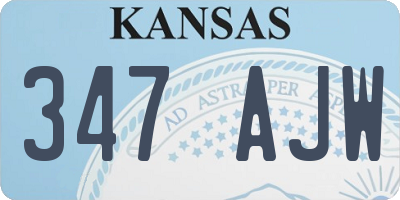 KS license plate 347AJW