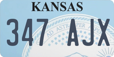 KS license plate 347AJX