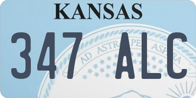 KS license plate 347ALC