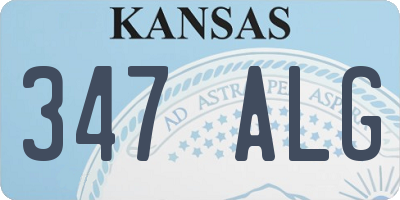 KS license plate 347ALG
