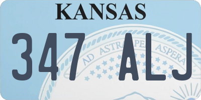 KS license plate 347ALJ