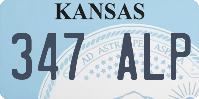 KS license plate 347ALP